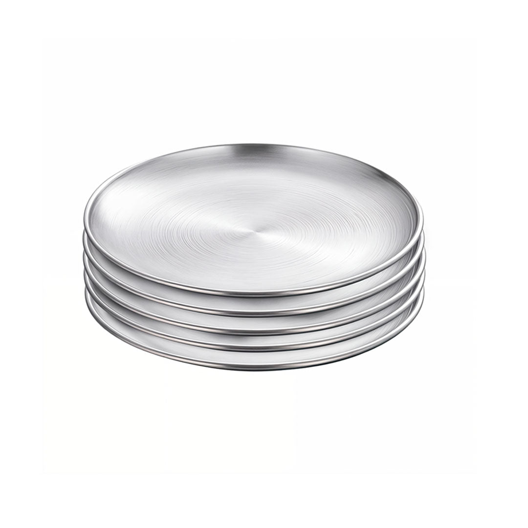23cm Premium Silver Grilling Plate Durable Heat-Resistant Perfect for BBQs and Outdoor