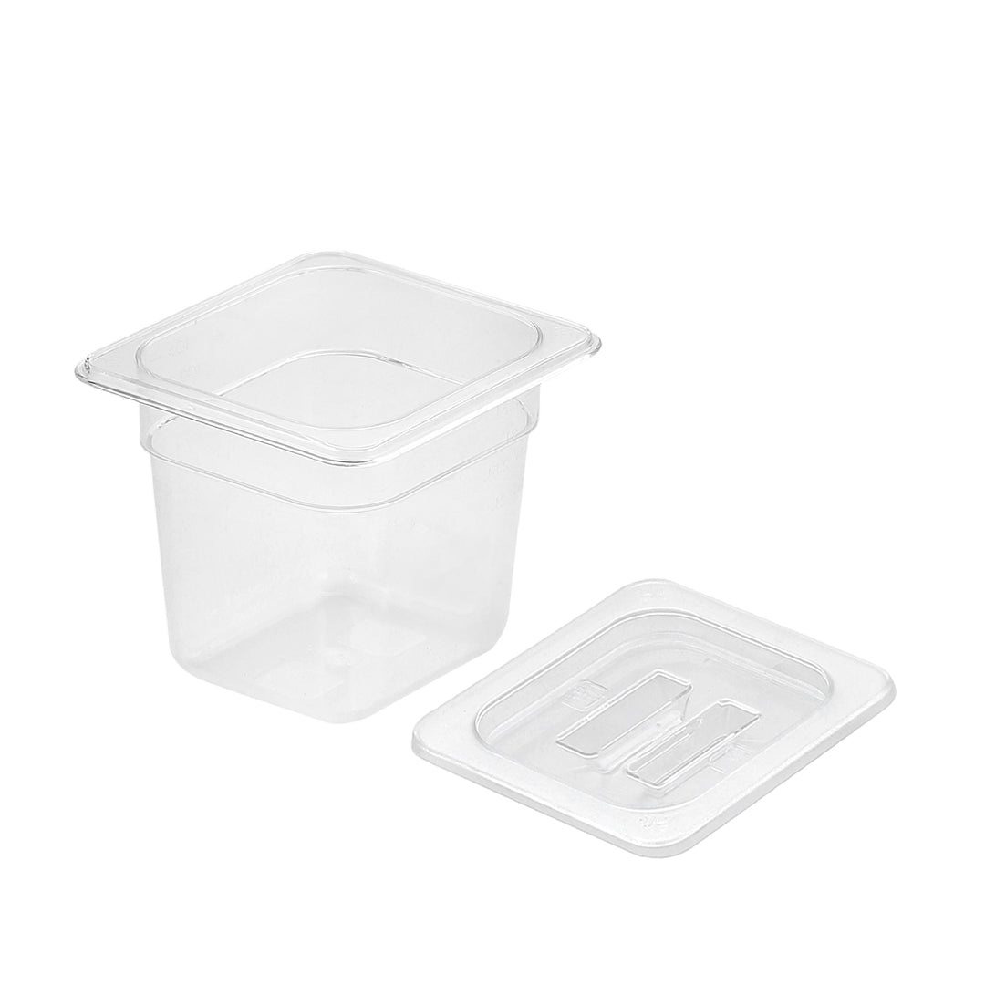 150mm Clear GN Pan 1/6 Food Tray with Lid