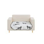 SOGA One-Seater White Leopard Print 90x90cm Throw Blanket Sofa Cover