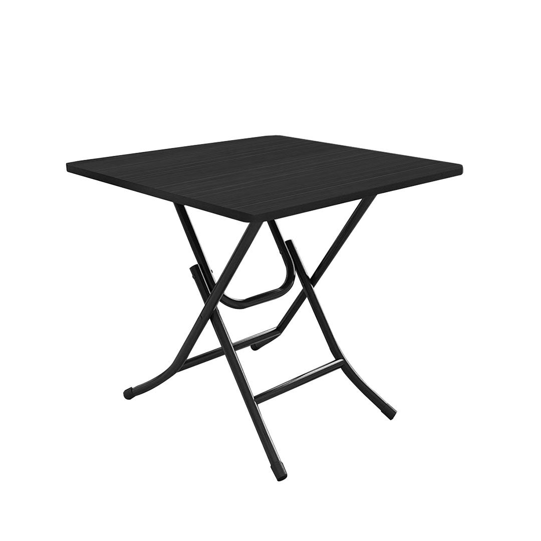 SOGA Black Square  Dining Table Portable with Lacquered Legs