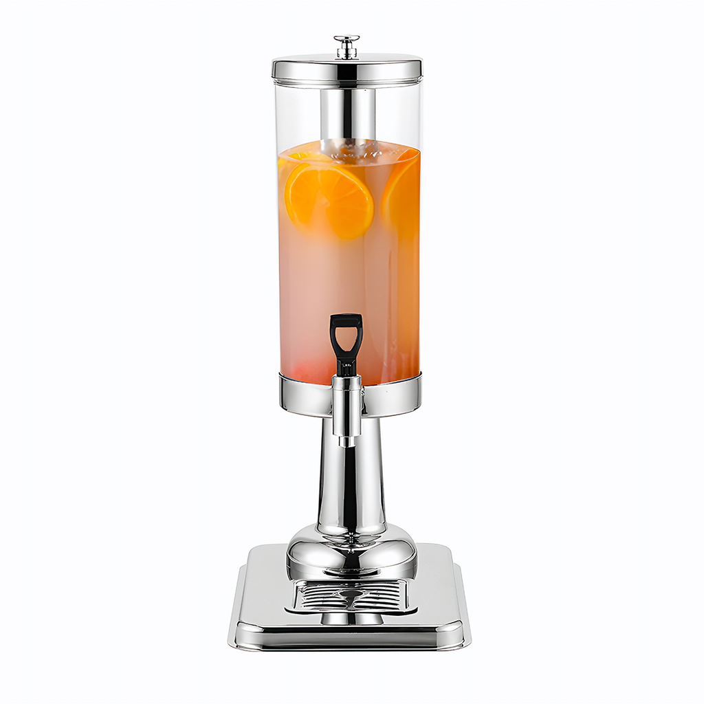 Single 3L Silver Stainless Steel Beverage Dispenser