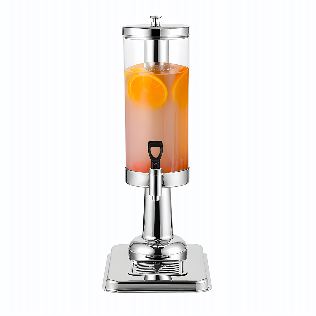 Single 3L Silver Stainless Steel Beverage Dispenser