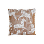 SOGA 50cm Bohemian Camel Brown White Horse Pattern Throw Pillow