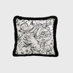 SOGA 45cm Pillow French Cover Style Floral Jacquard Woven Decorative Fringe Throw Pillow