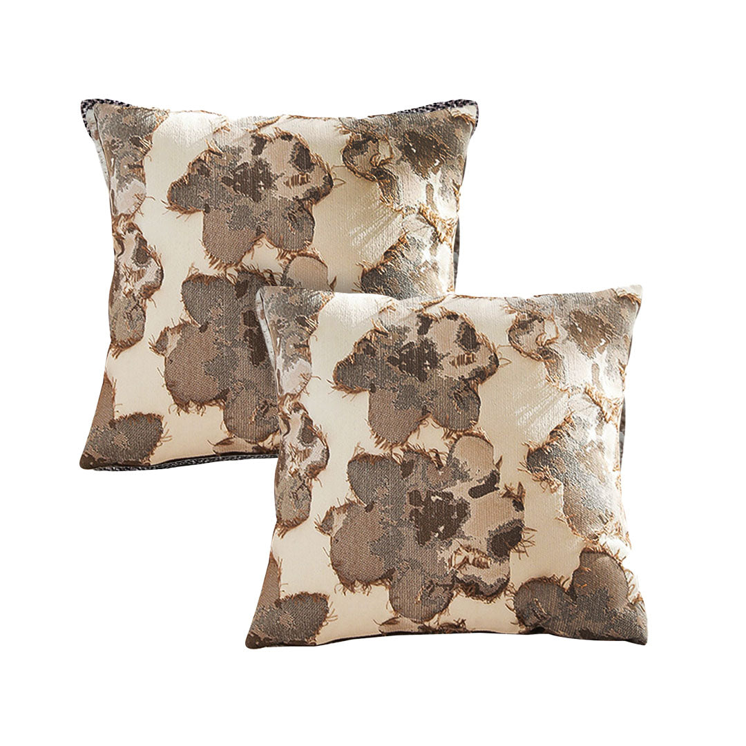 SOGA 2X 50cm Vintage Floral Embroidered Throw Cushions