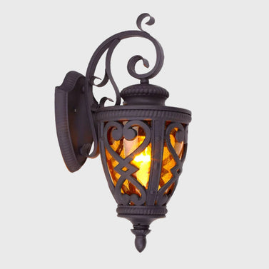 Vintage Lantern 57cm Outdoor Antique Bronze Wall Sconce