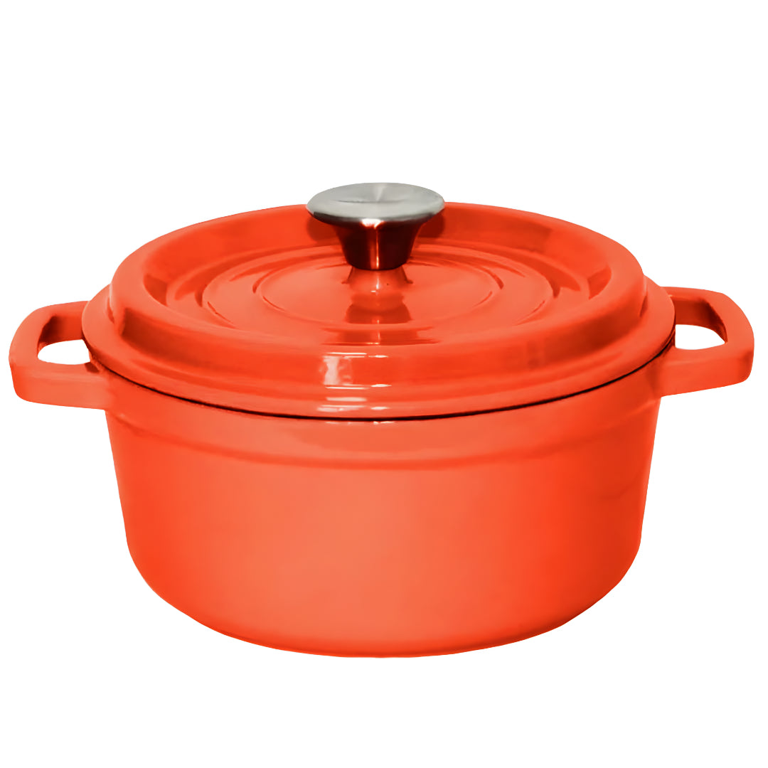 Cast Iron Porcelain Casserole 3.6L Orange 24cm