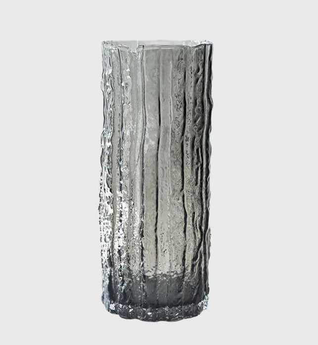 SOGA 30.5cm Handcrafted Grey Glass Vase Classic Design for Home Decor