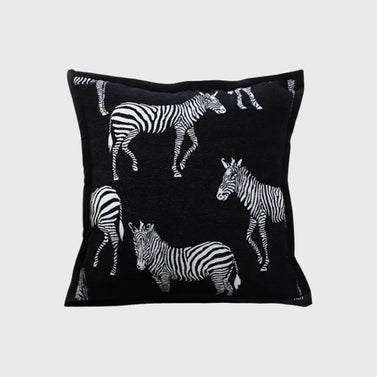 SOGA 50cm Throw Pillow  Black Light Luxury Zebra Square Pillow for Home Decor