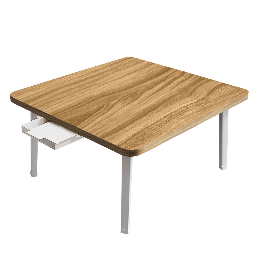 Wood-Colored Portable Floor Table