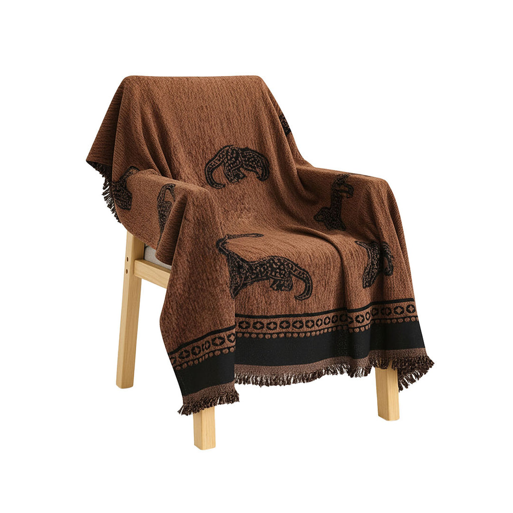 SOGA One-seater Brown Sofa Cover Leopard Print 130x180cm Polyester