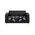 SOGA Two-Seater Black Leopard Print 90x160cm Throw Blanket Sofa Cover
