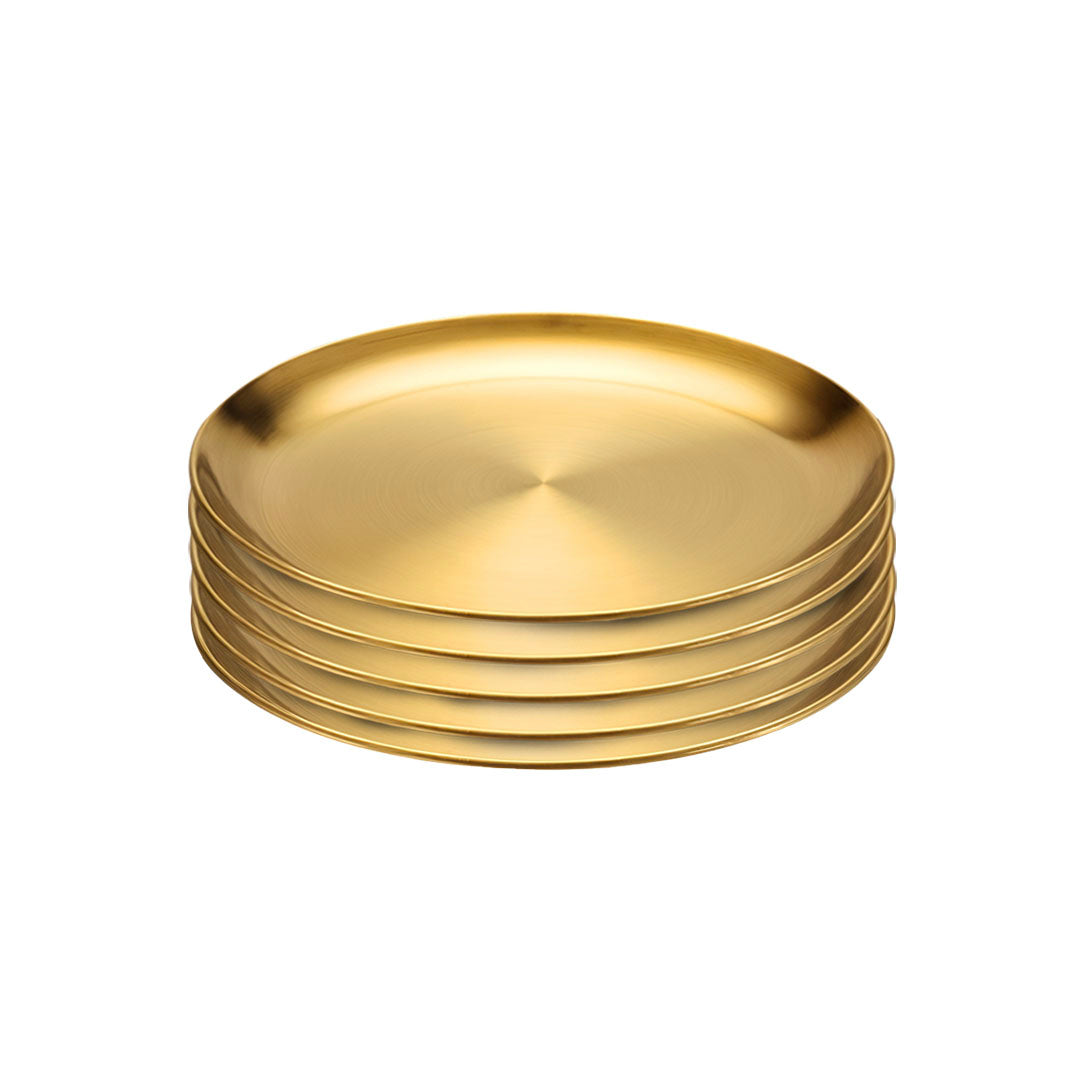 20cm Premium Gold Grilling Plate - Durable, Heat-Resistant, Perfect for BBQs and Outdoor