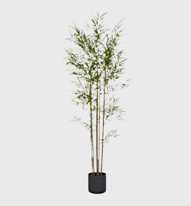 SOGA 180cm Lucky Bamboo Tree Bambusa Vulgaris Artificial Plant w/ 7 Branches Home Accent Decor