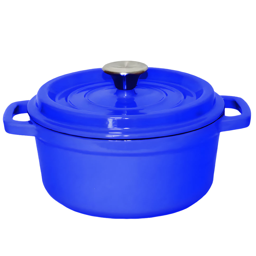 Cast Iron Porcelain Casserole 3.6L Blue 24cm