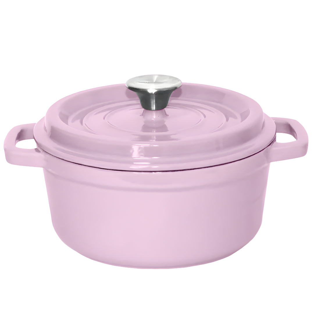 Cast Iron Ceramic Casserole 5L Pink 26cm