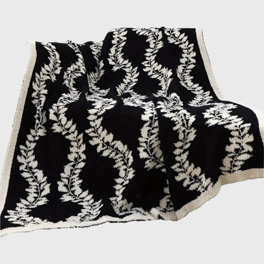 130x170cm Throw Blanket Retro Vine Pattern
