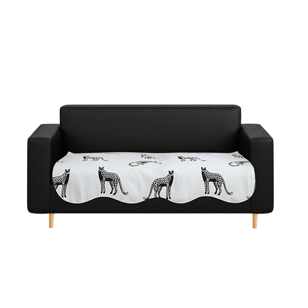 SOGA Three-Seater White Leopard Print 90x210cm Throw Blanket Sofa Cover