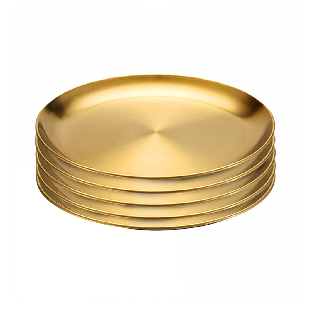 30cm Premium Gold Grilling Plate Durable Heat-Resistant Perfect for BBQs and Outdoor