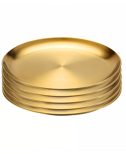 30cm Premium Gold Grilling Plate Durable Heat-Resistant Perfect for BBQs and Outdoor