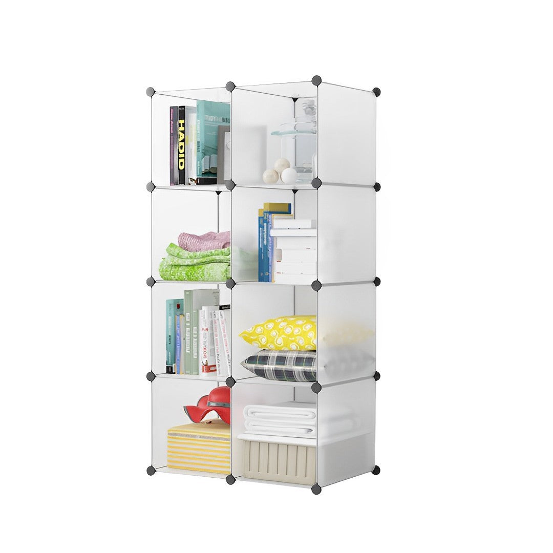 8-Cube Transparent Shelf Box