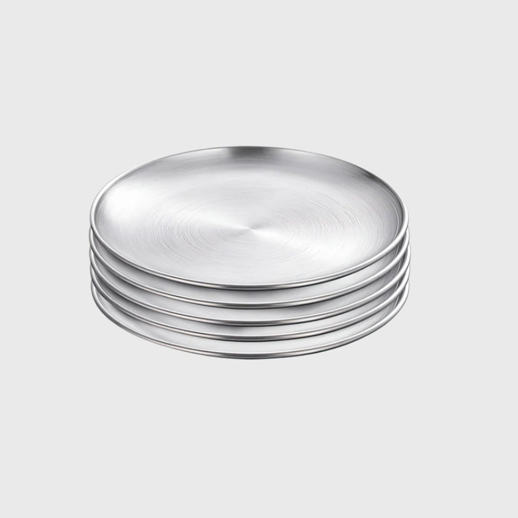 20cm Premium Silver Grilling Plate Durable Heat-Resistant Perfect for BBQs and Outdoor