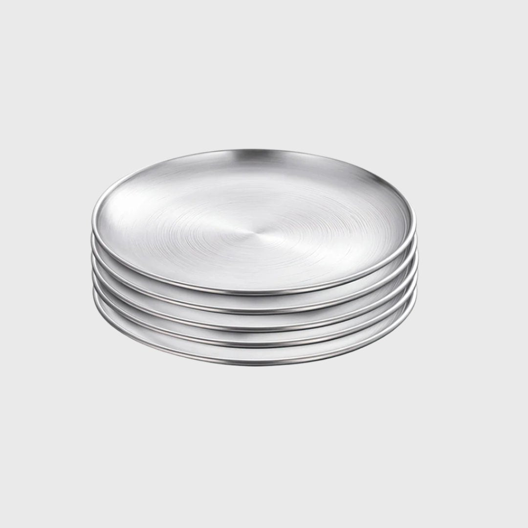20cm Premium Silver Grilling Plate Durable Heat-Resistant Perfect for BBQs and Outdoor