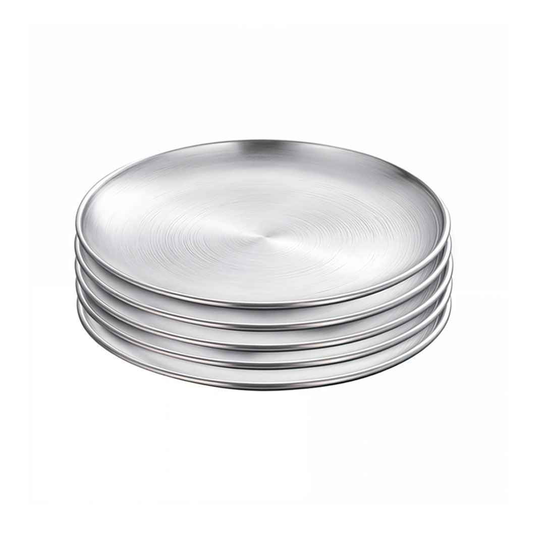 26cm Premium Silver Grilling Plate  Durable Heat-Resistant Perfect for BBQs and Outdoor