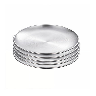 SOGA 26cm Premium Silver Grilling Plate - Durable, Heat-Resistant, Perfect for BBQs and Outdoor Cooking Kitchen Essential