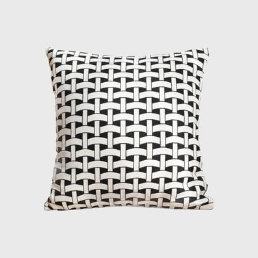 SOGA 50cm Black & White Pattern Throw Pillow Polyester Fiber Cotton