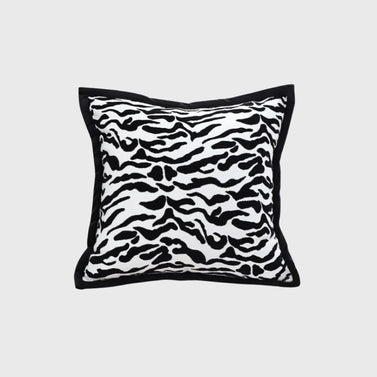 SOGA 45cm Black and White Luxury Cushion Light Mottled Texture Square