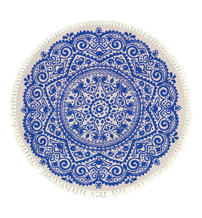 SOGA 120cm Mandala Round Tapestry Indian Area Rug for Living Room Lounge Anti-slip Doormat Home Decor
