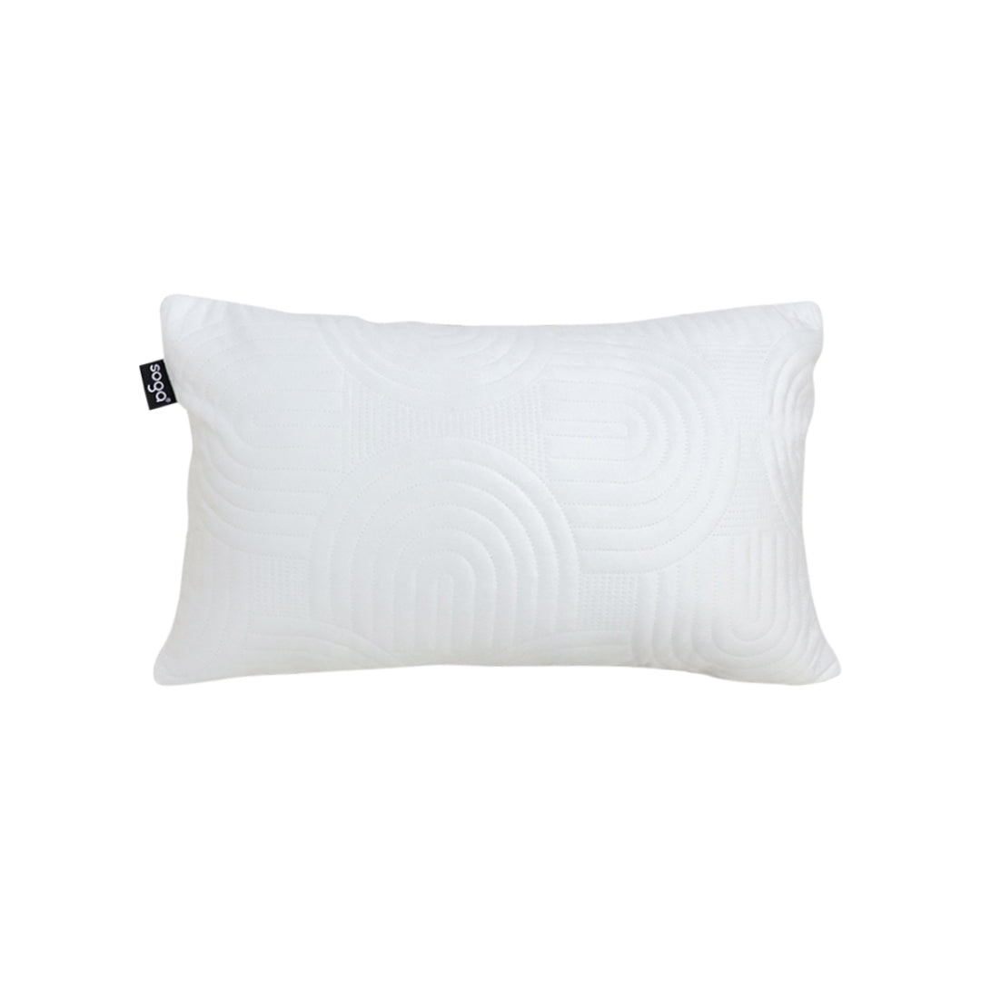 SOGA 30cm White Textured Geometric Pattern Decorative Throw Pillow