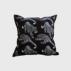 45cm Throw Pillow Black Leopard