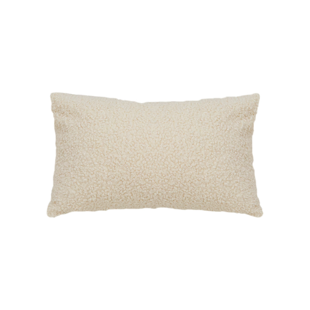 SOGA 30cm Cream Boucle Textured Fluffy Decorative Throw Pillow