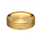 23cm Premium Gold Grilling Plate - Durable, Heat-Resistant, Perfect for BBQs and Outdoor
