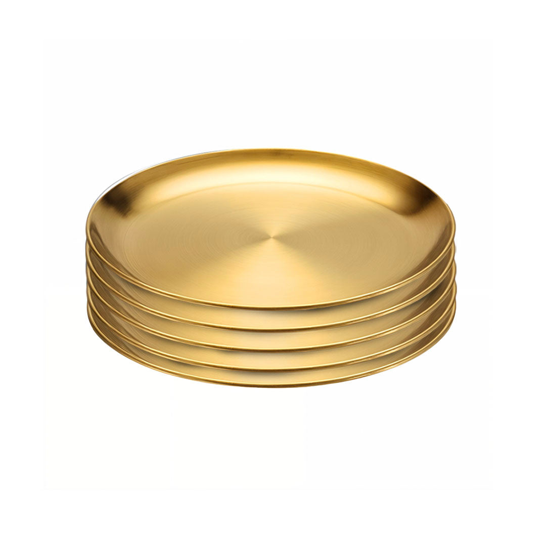 23cm Premium Gold Grilling Plate - Durable, Heat-Resistant, Perfect for BBQs and Outdoor