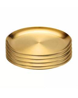 23cm Premium Gold Grilling Plate - Durable, Heat-Resistant, Perfect for BBQs and Outdoor