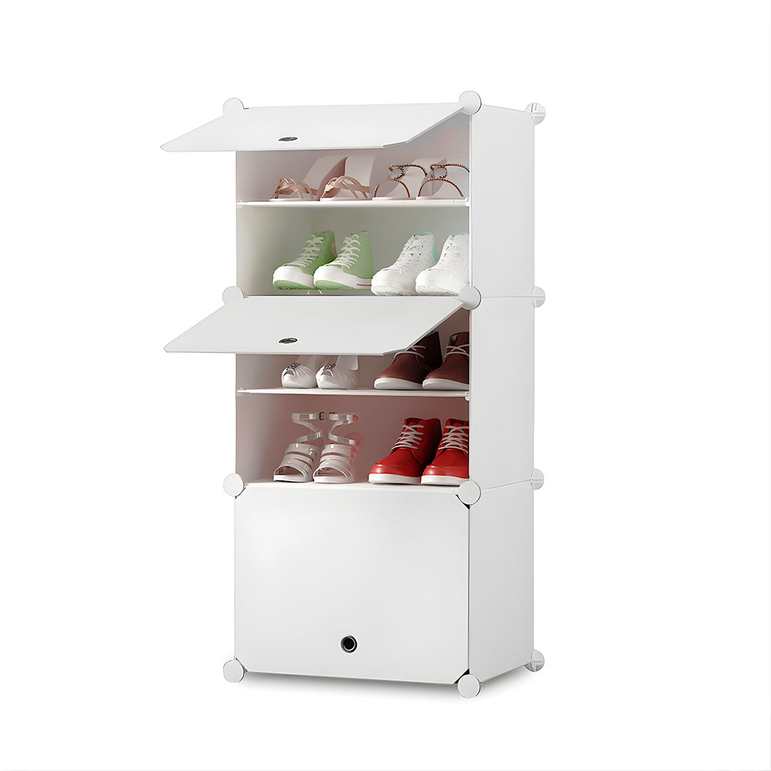 5 Tier White Shoe Rack Organizer