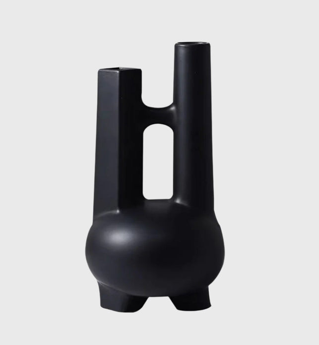 Ornament Modern Geometric Vase Minimalist Double Tube