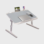 SOGA 70X45cm Grey Small Laptop Bed Portable Foldable Study Table Adjustable