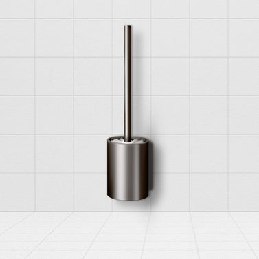 27cm Wall-Mounted Toilet Brush with Holder Dark Grey