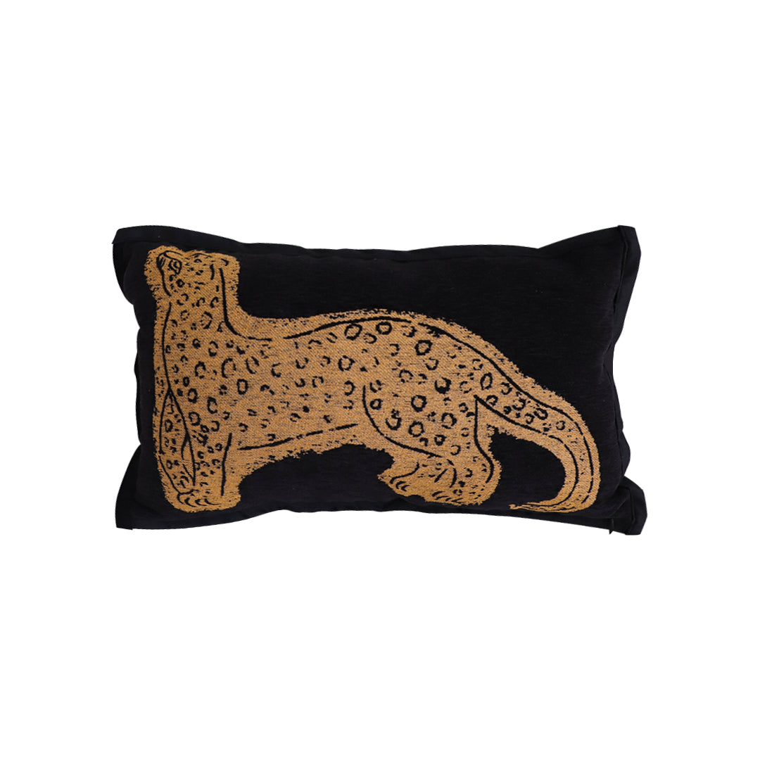 SOGA 30cm Modern Charcoal Gray Leopard Pattern Throw Pillow