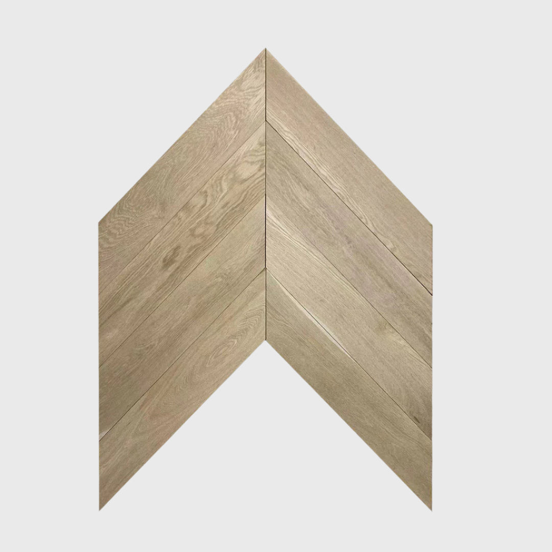 Timbo Solid Oak Chevron Parquet Timber Flooring Premium Quality Floorboards -BOX