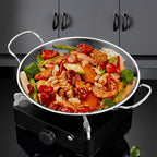 25cm Dry Pot Crafted with 201 Material in Silver Color