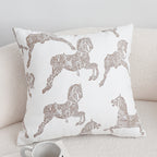 SOGA 50cm White Decorative Horse Pattern Cushion Throw Pillow