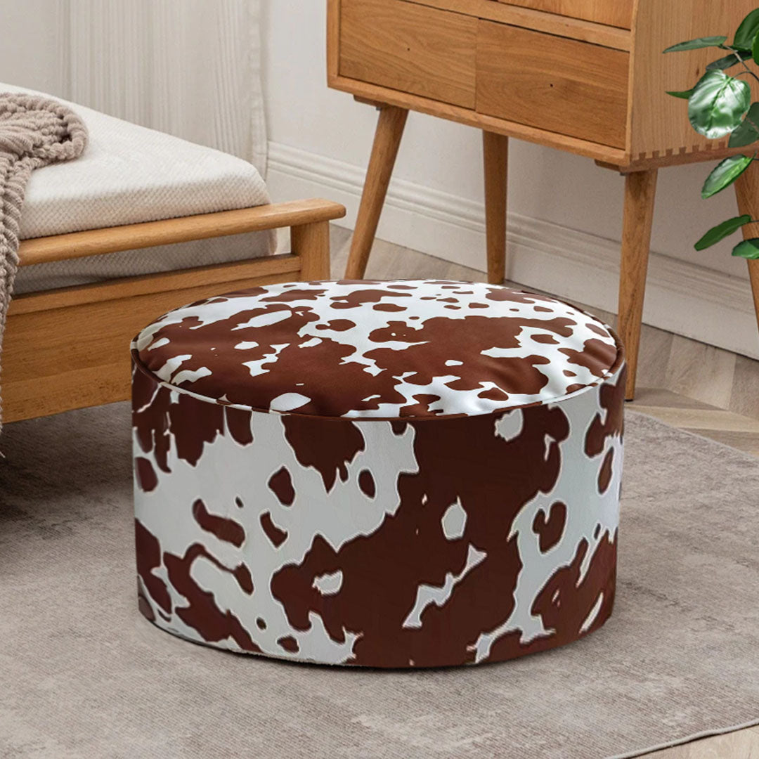 48x35cm Round Soft Pouffe Seat Cushion Elegant Home Accent