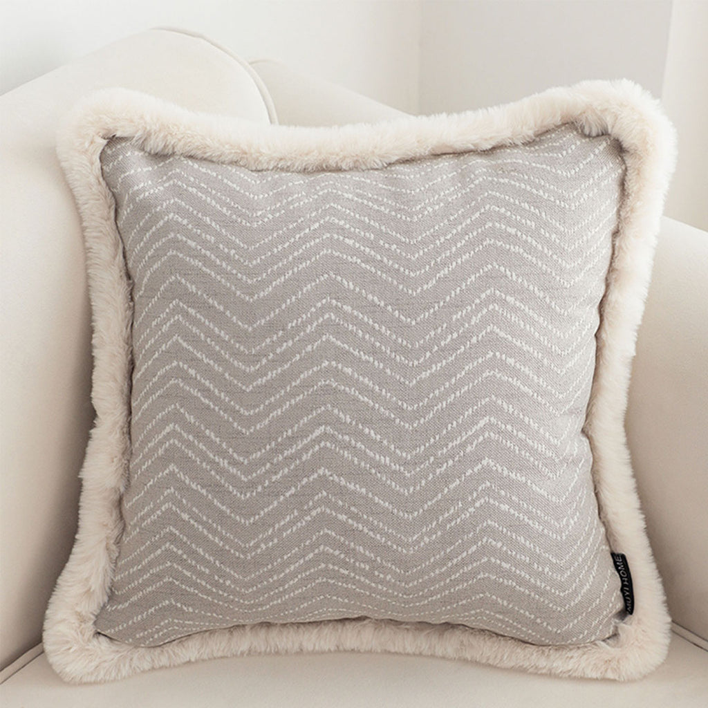 SOGA 45cm Wabi-sabi Herringbone Square Throw Pillow