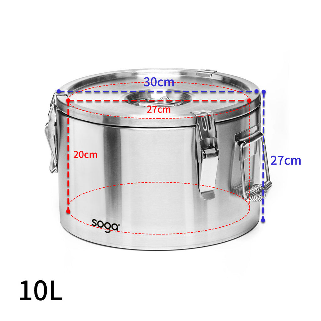 10L 304 Stainless Steel Insulated Food Carrier