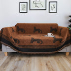 SOGA Two-seater Brown Sofa Cover Leopard Print 180x260cm Polyester